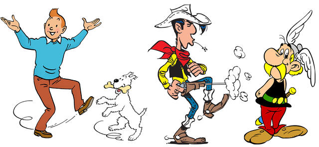 Kuifje - Lucky Luke - Asterix