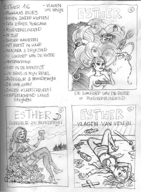 Esther 16 coverschetsen