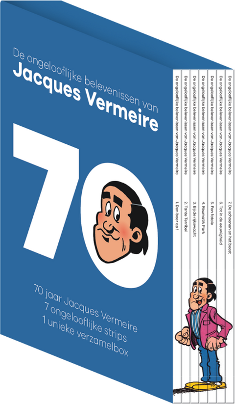 De Ongelooflijke Avonturen van Jacques Vermeire deel 1-2-3-4-5-6-7 - verzamelbox